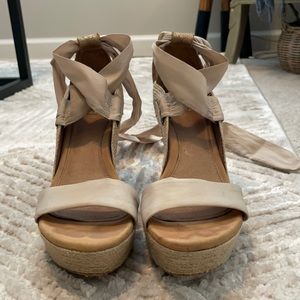 Ugg lace-up wedge heels